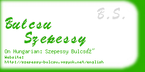 bulcsu szepessy business card